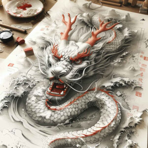 dragon-spirit – tattoo design ideas free ai generated – dark – for-lower-back – Gallery: dragons-inkby-ai