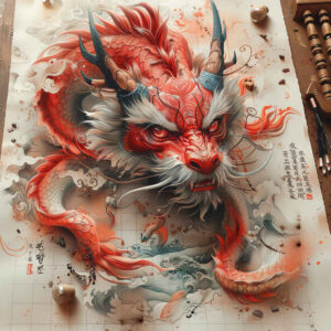 dragon-totem – tattoo design ideas free ai generated – twisted – for-temple – Gallery: dragons-inkby-ai
