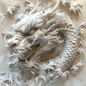 dragon-warrior – tattoo design ideas free ai generated – faded – for-shoulder-blade – Gallery: dragons-inkby-ai