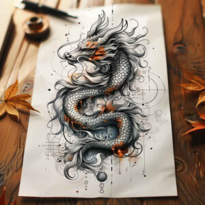 legendary-dragon – tattoo design ideas free ai generated – melting – for-fingers – Gallery: dragons-inkby-ai