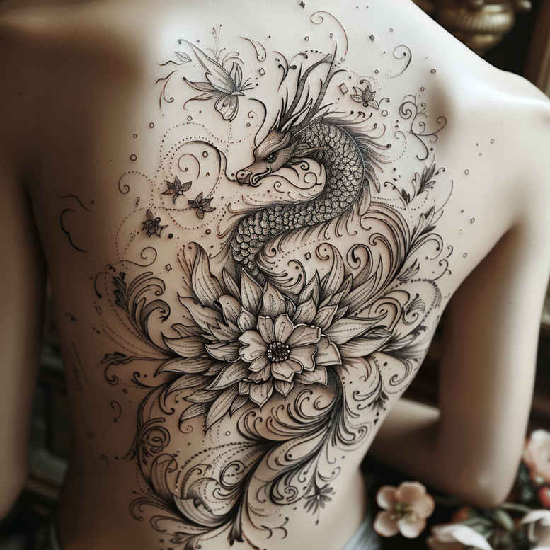 dragons tattoo design ideas textured curved lines for arm