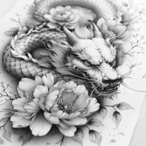 dragons tattoo design ideas mirrored effect majestic for fingers