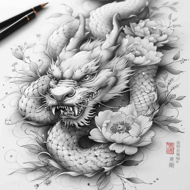 dragons tattoo design ideas vivid hues mystical aura perseverance and power