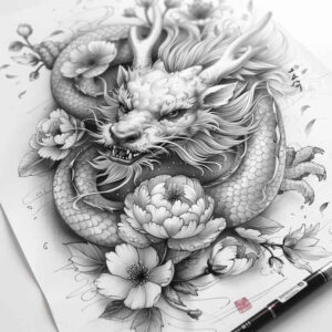 dragons tattoo design ideas hyper-detailed powerful for inner arm