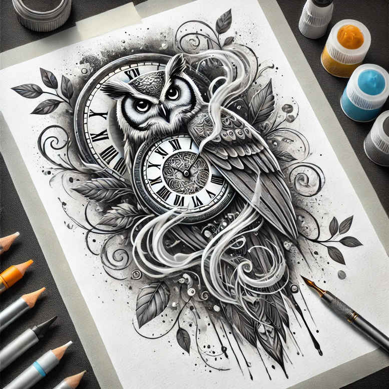 dreamcatcher-on-shoulder – tattoo design ideas free ai generated – neotraditional-artistic-contrast – for-inner-arm – Gallery: dreamcatchers-inkby-ai