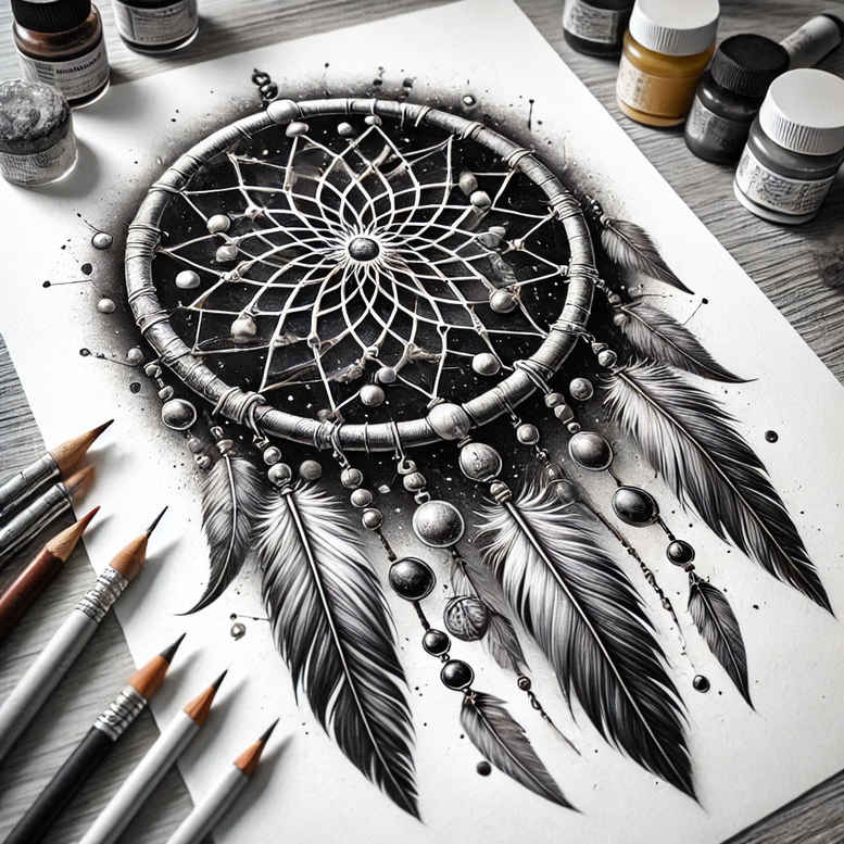 dreamcatchers tattoo design ideas concise harmonious stands for determination