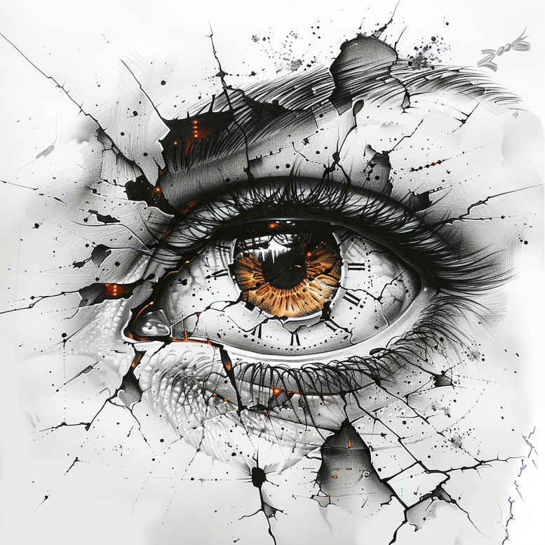 abstract-eye – tattoo design ideas free ai generated – surrealism-otherworldly – for-shin – Gallery: eyes-inkby-ai