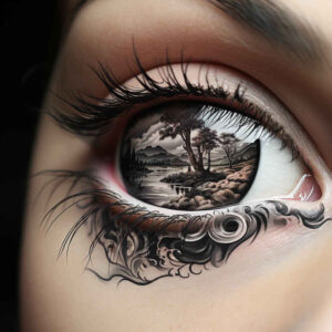 emotional-eye – tattoo design ideas free ai generated – realism-soft-highlights – for-fingers – Gallery: eyes-inkby-ai