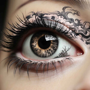 eye-and-nature – tattoo design ideas free ai generated – neotraditional-layered-inks – for-shoulder-blade – Gallery: eyes-inkby-ai