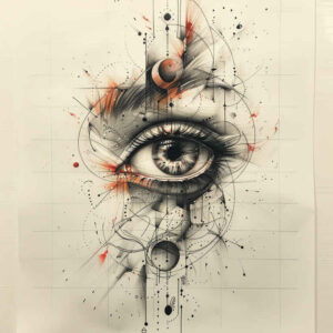 eye-and-shadow – tattoo design ideas free ai generated – realism-ink-layering – for-lower-leg – Gallery: eyes-inkby-ai
