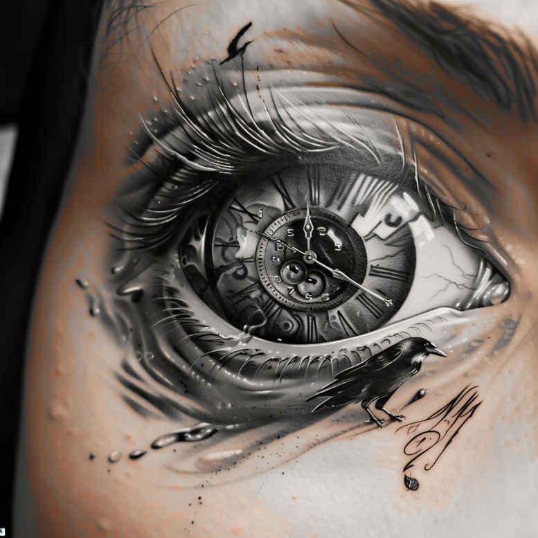 eye-of-soul – tattoo design ideas free ai generated – surrealism-unearthly – for-outer-arm – Gallery: eyes-inkby-ai