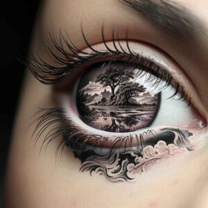 protective-eye – tattoo design ideas free ai generated – neotraditional-vibrant-palette – for-wrist-side – Gallery: eyes-inkby-ai