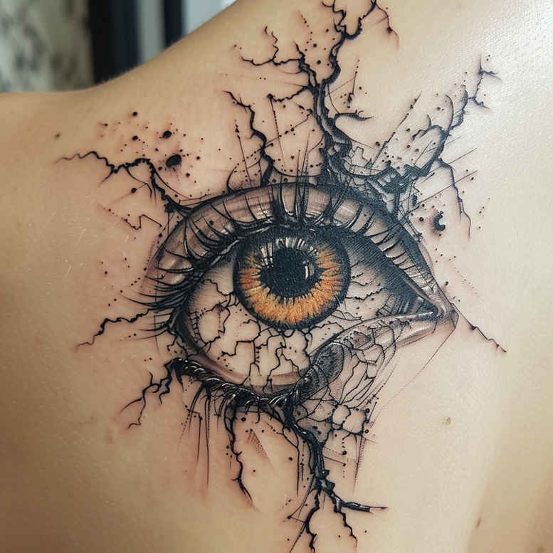 symbolic-eye – tattoo design ideas free ai generated – neotraditional-rich-shading – for-biceps – Gallery: eyes-inkby-ai