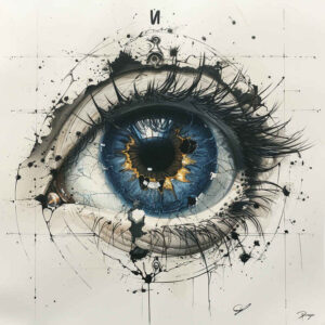 eyes tattoo design ideas dramatic lighting animalistic for lower leg