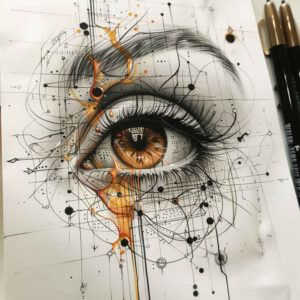 eyes tattoo design ideas Realism natural tones intense shows courage