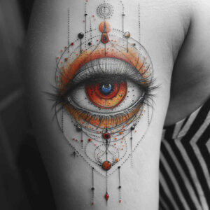 eyes tattoo design ideas watercolor-style mystical meaning perseverance