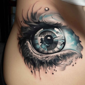 eyes tattoo design ideas Surrealism phantasmagoria natural for behind ear