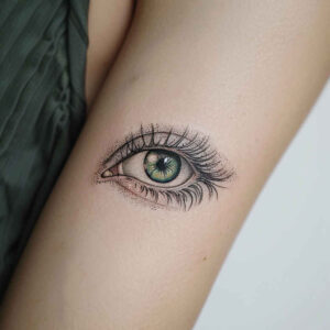 eyes tattoo design ideas ambiguous space symbolic for inner arm