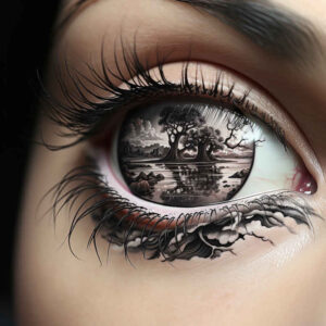 eyes tattoo design ideas bold watchful for lower arm