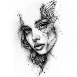 childs-face – tattoo design ideas free ai generated – ai-generated-realism – for-upper-thigh – Gallery: faces-inkby-ai