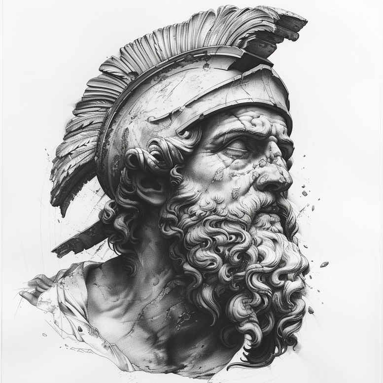 delicate-face – tattoo design ideas free ai generated – neotraditional-rich-shading – for-lower-thigh – Gallery: faces-inkby-ai