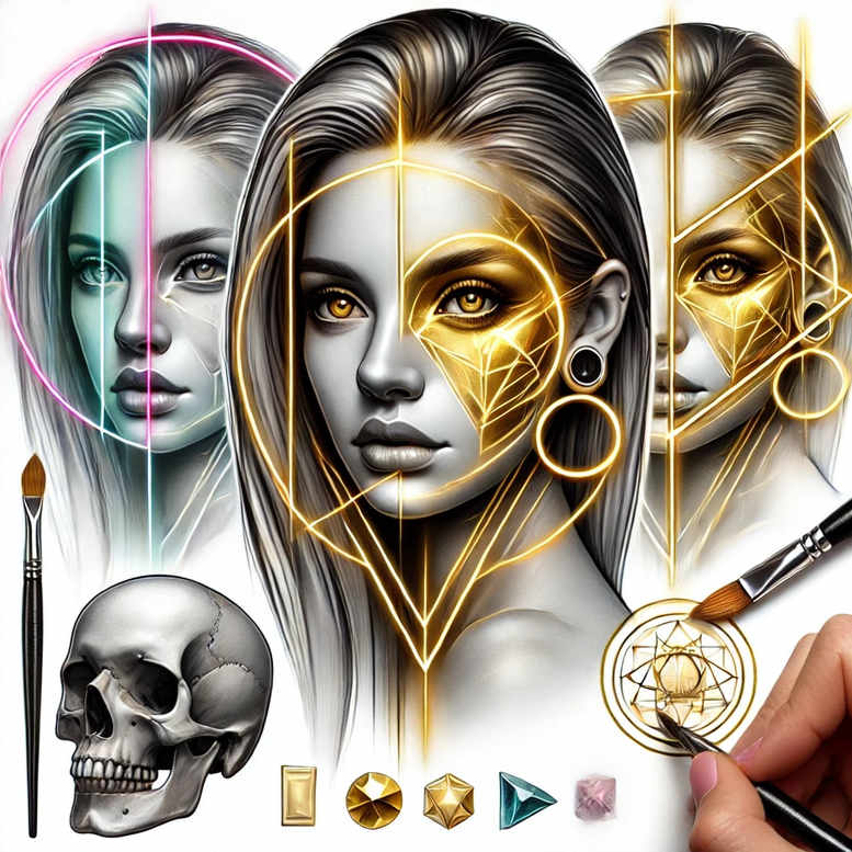 emotional-face – tattoo design ideas free ai generated – photorealistic-drawing – for-lower-leg – Gallery: faces-inkby-ai