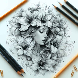 face-with-crown – tattoo design ideas free ai generated – emotional-depth – for-ankle – Gallery: faces-inkby-ai