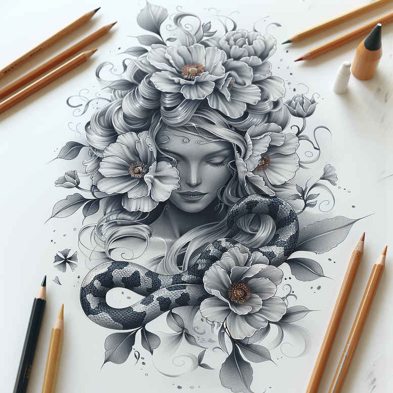 face-with-eyes – tattoo design ideas free ai generated – reflective-light – for-elbow – Gallery: faces-inkby-ai