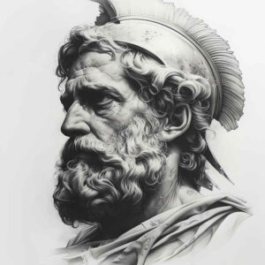 face-with-ornament – tattoo design ideas free ai generated – depth-perception – for-upper-back – Gallery: faces-inkby-ai