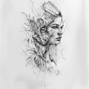 face-with-shading – tattoo design ideas free ai generated – shadow-realism – for-foot – Gallery: faces-inkby-ai