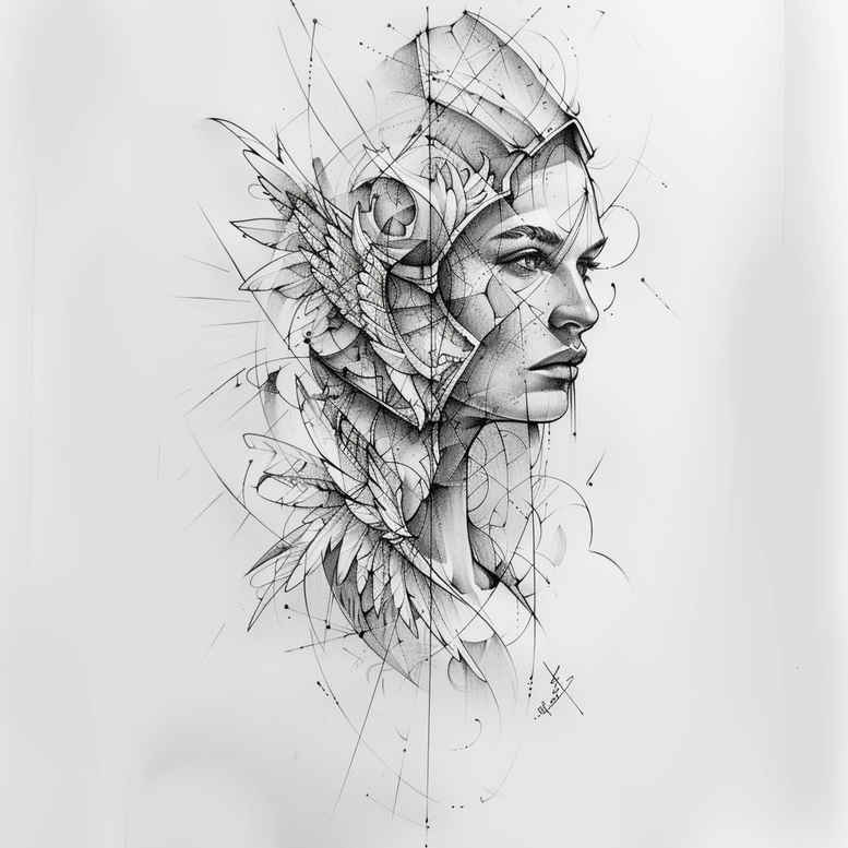 face-with-shading – tattoo design ideas free ai generated – shadow-realism – for-foot – Gallery: faces-inkby-ai