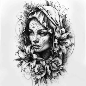 faces – tattoo design ideas free ai generated – realistic-movement – for-calf – Gallery: faces-inkby-ai