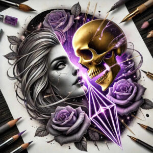 facial-expression – tattoo design ideas free ai generated – soft-highlights – for-collarbone – Gallery: faces-inkby-ai