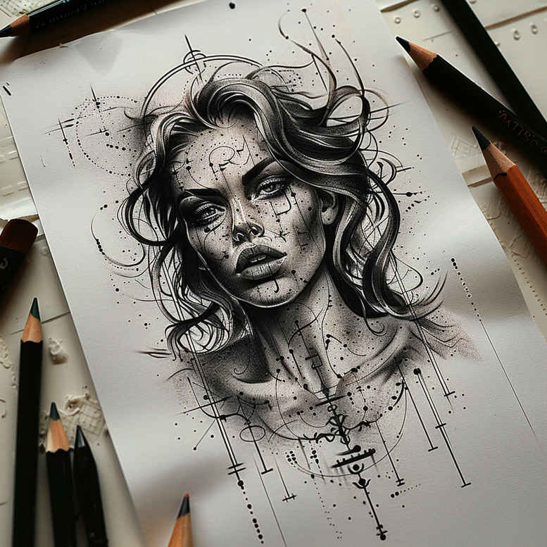 realistic-face-for-men – tattoo design ideas free ai generated – realistic-proportions – for-upper-arm – Gallery: faces-inkby-ai