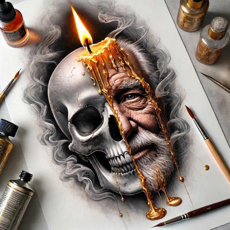 surreal-face – tattoo design ideas free ai generated – smooth-complexion – for-behind-ear – Gallery: faces-inkby-ai