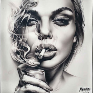 faces tattoo design ideas true-to-life bold outlines determination and power