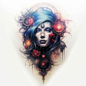 faces tattoo design ideas matte-finish bold outlines symbol of resilience