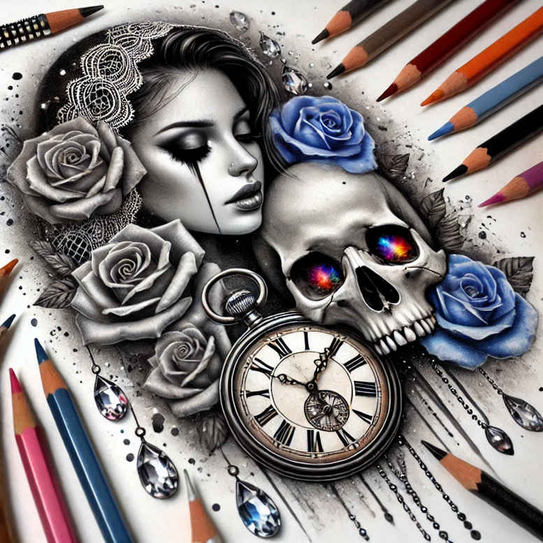 faces tattoo design ideas minimal character embodying strength