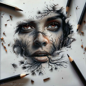 faces tattoo design ideas intricate contours for upper back