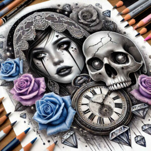 faces tattoo design ideas intricate shading human perseverance and power