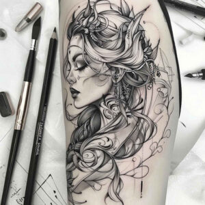 faces tattoo design ideas realistic mythological stands for perseverance