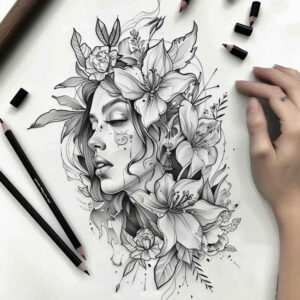 faces tattoo design ideas bokeh narrative determination and power