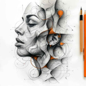 faces tattoo design ideas Surrealism fantastical elements smooth for biceps