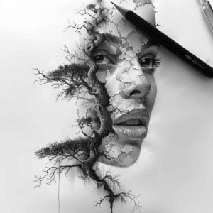 faces tattoo design ideas Surrealism altered reality smooth for fingers