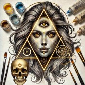 faces tattoo design ideas Surrealism transcendent soft shading for back shoulder