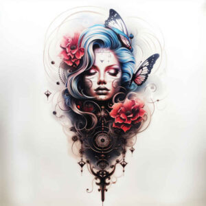 faces tattoo design ideas artistic contrast tattoo style for back