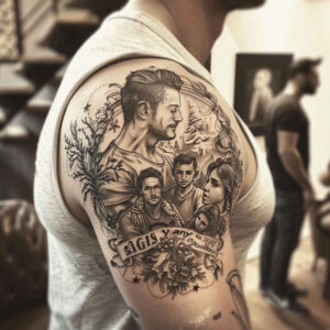 childrens-tattoo – tattoo design ideas free ai generated – subtle-shape – for-full-back – Gallery: family-inkby-ai