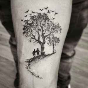 family-history-tattoo – tattoo design ideas free ai generated – single-dot – for-temple – Gallery: family-inkby-ai