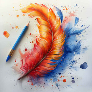 feather-art – tattoo design ideas free ai generated – empty-space – for-lower-chest – Gallery: feathers-inkby-ai