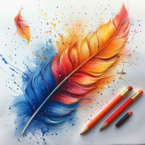 feather-elegant-tattoo – tattoo design ideas free ai generated – quiet-art – for-biceps – Gallery: feathers-inkby-ai